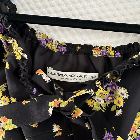 Alessandra Rich floral silk midi dress - Picture 6 of 6